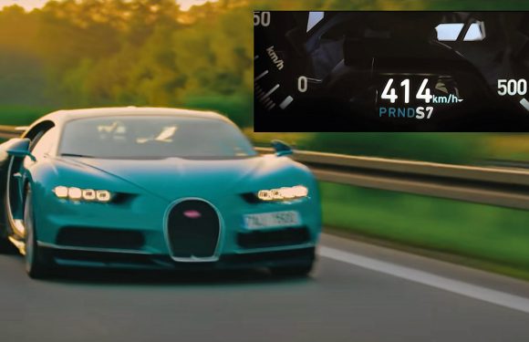 Bugatti Chiron, германски аутобан, 414 km/h (видео)